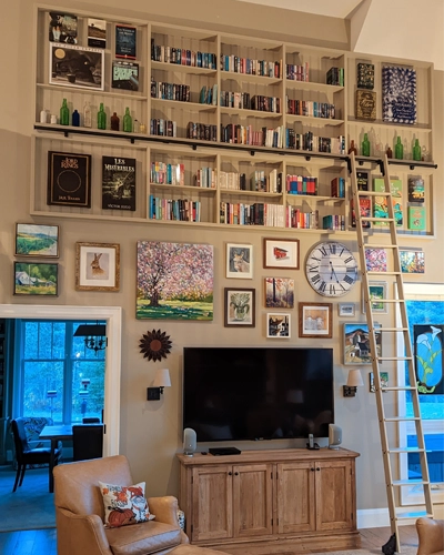 Carpentry Solutions Custom Wall Bookcase Installation